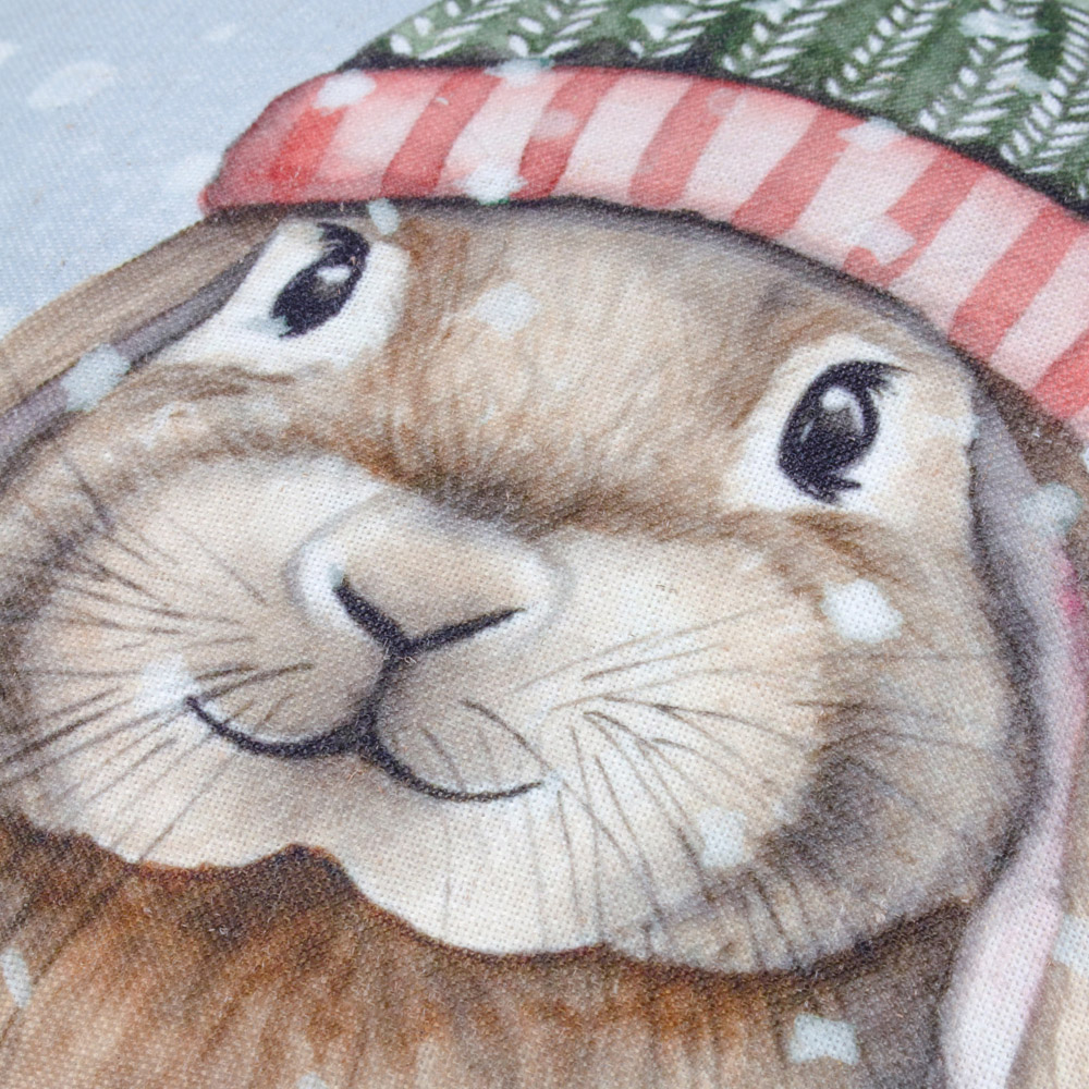Evans Lichfield Christmas White Winter Rabbit Reversible Cushion 43 x 43cm Image 5
