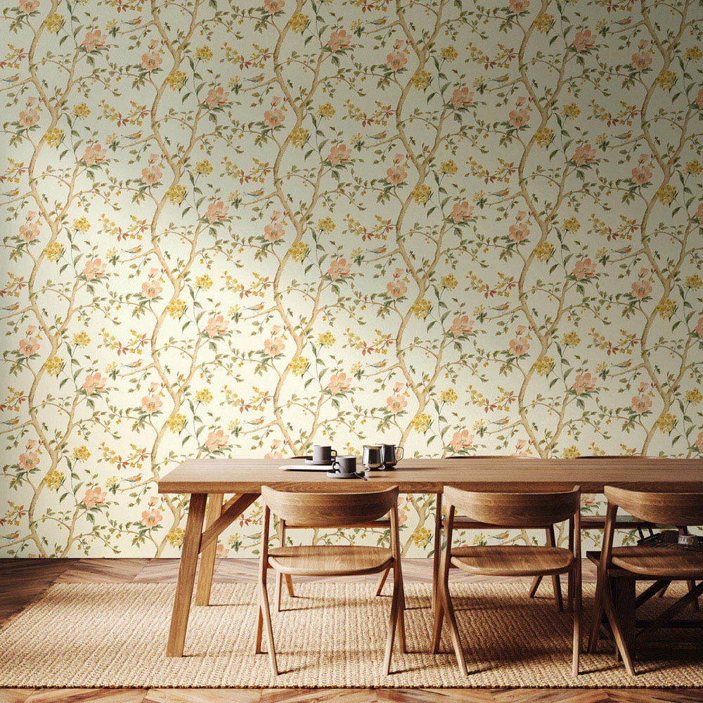 Hoopla Walls Purity Bird Song Orange Wallpaper Image 2