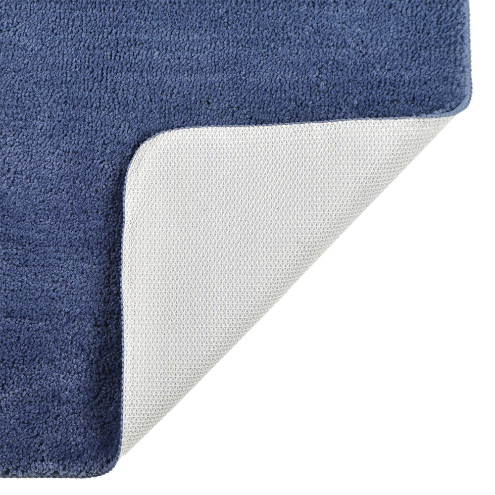Allure Bath Fashions Mid Blue Microfibre Luxury Non-Slip Pedestal Mat 50 x 50cm Image 3