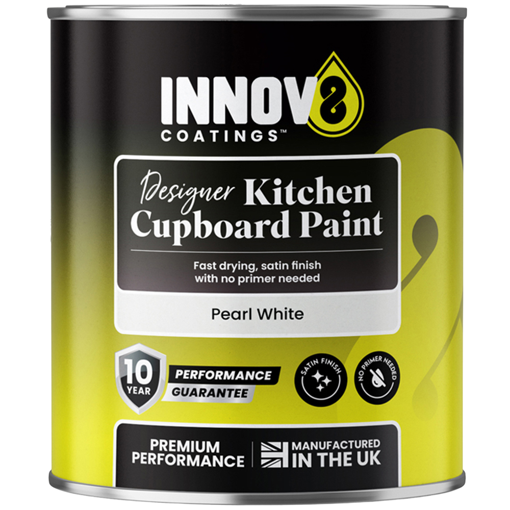 Innov8 Coatings Designer Kitchen Cupboard Paint 750ml Pearl White Image 2