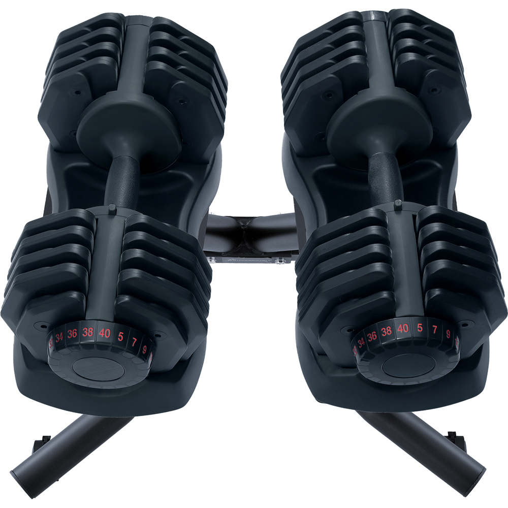 Strongology Adjustable Dumbbell Set with Universal Floor Stand 40kg 2 Pack Image 4