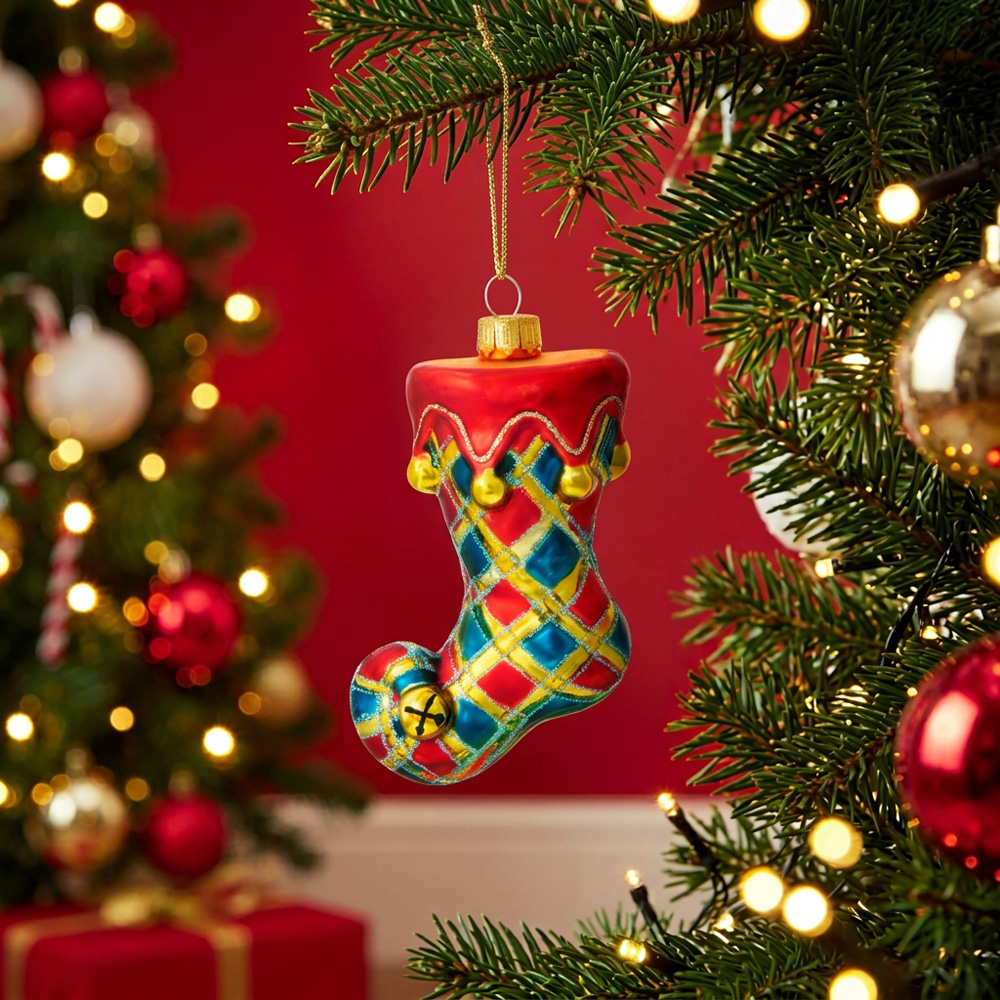 Carnival Christmas Stocking Hanging Decoration Image 2