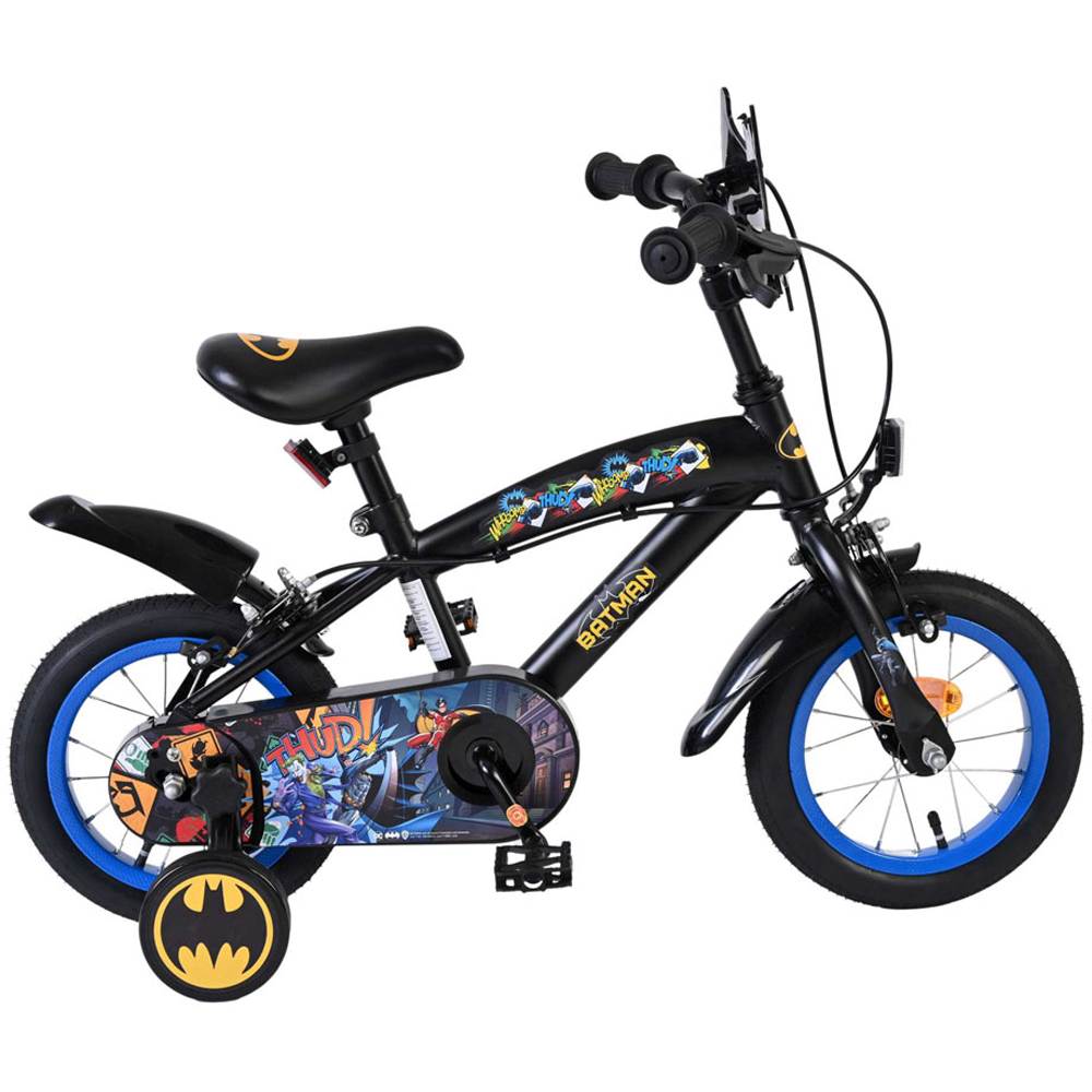 Volare DC Comics Batman Kids 12 inch Multicolour Bike with Stabilisers Image 6