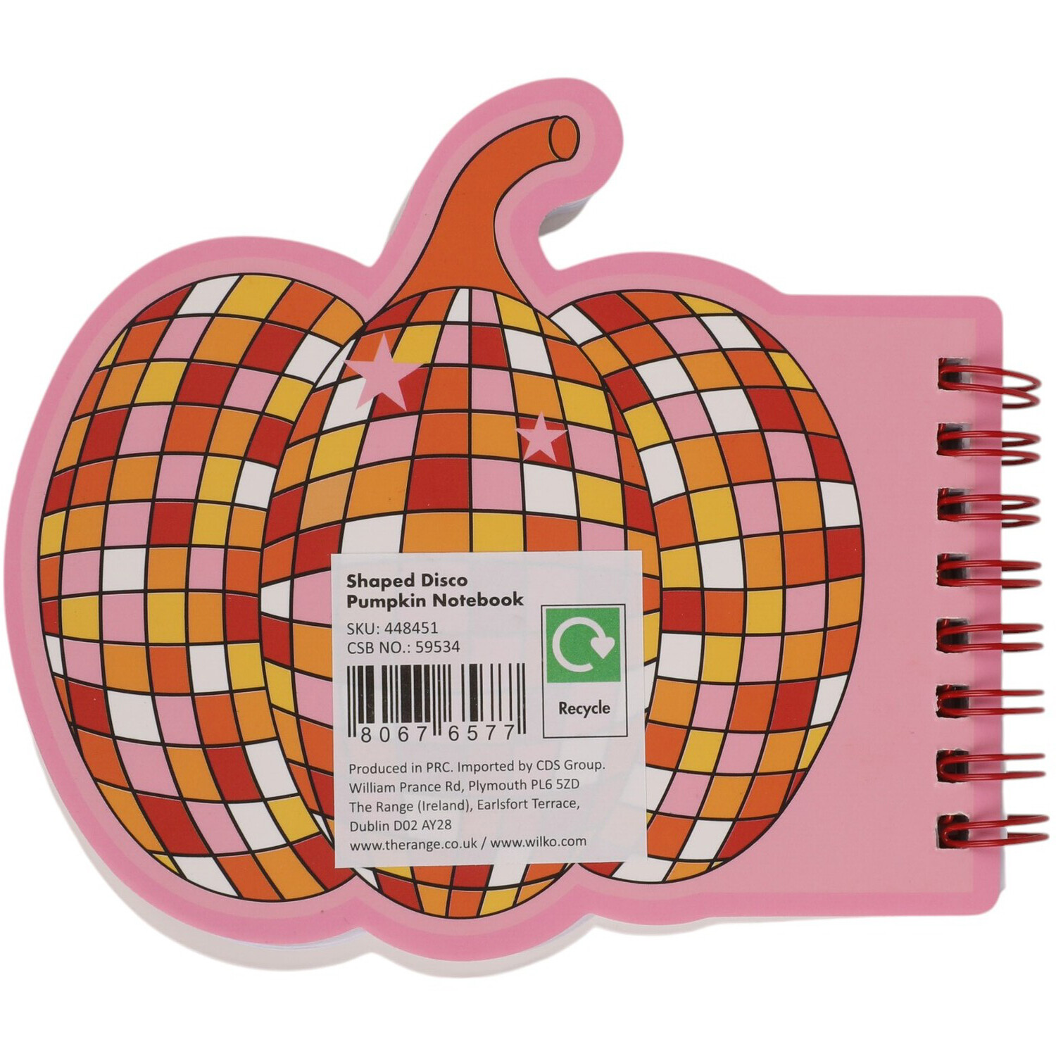 Disco Pumpkin Shaped Notebook Pink Image 2