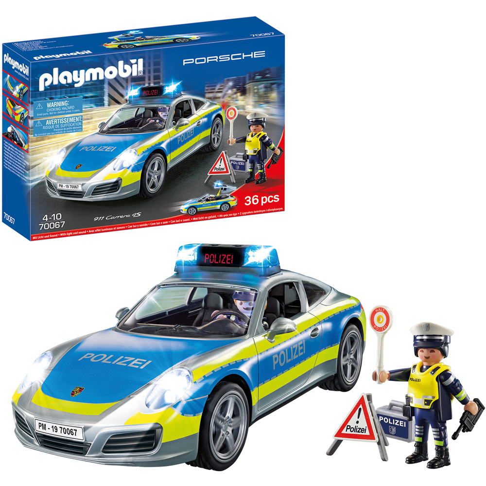 Playmobil Porsche 911 Carrera 4S Police Playset 36 Piece Image 4