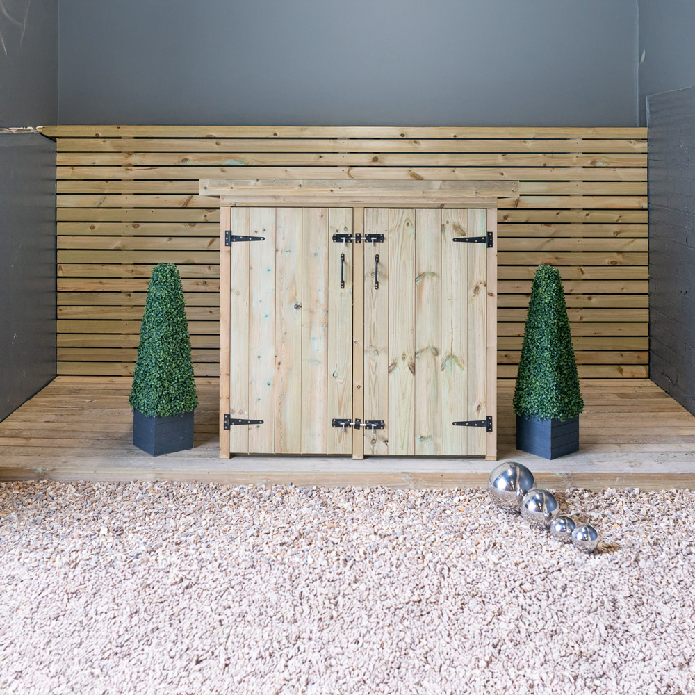 The Garden Village Gisburn 5 x 3ft Medium Garden Storage Shed Image 2