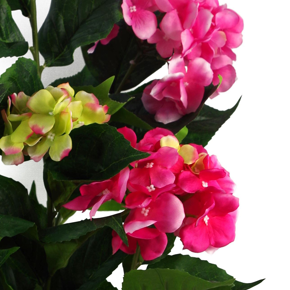 Leaf Pink Hydrangea Artificial Plant Pot with 200 Flowers 90cm Image 3