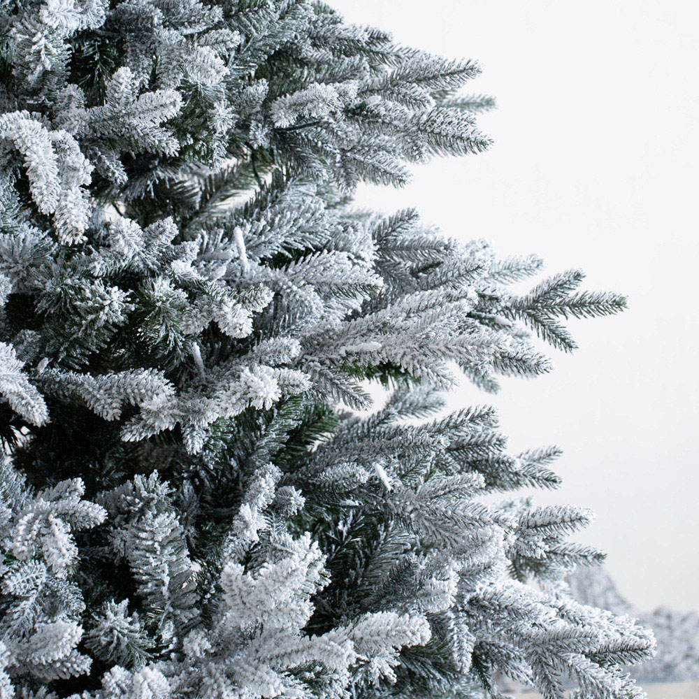 Abrihome 620 Warm White LED Pre-Lit Noble Fir Snow Covered Artificial Christmas Tree 8ft Image 3
