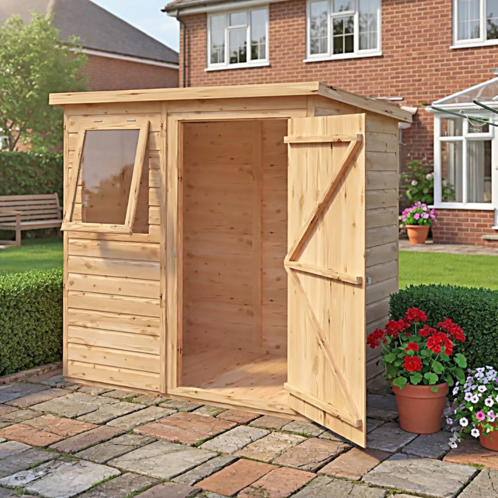 Shire 6 x 4ft Shiplap Pent Shed Image 6