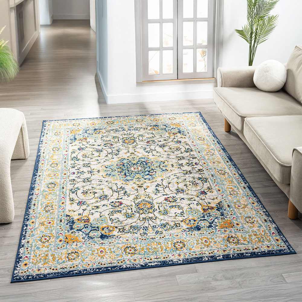 Desire Rugs San Marino Multicolour Medallion Floral Rug 60 x 220cm Image 6