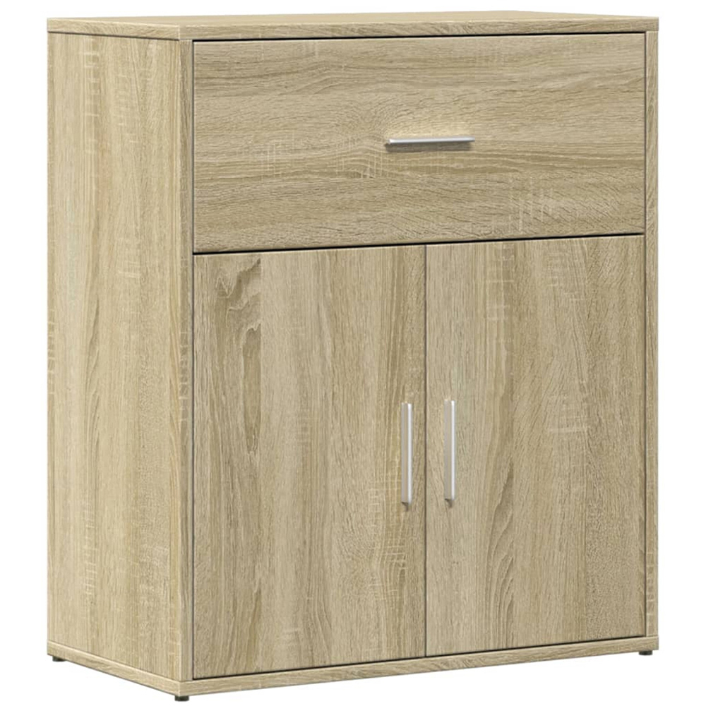 vidaXL 2 Door Single Drawer Sonoma Oak Highboard Image 2