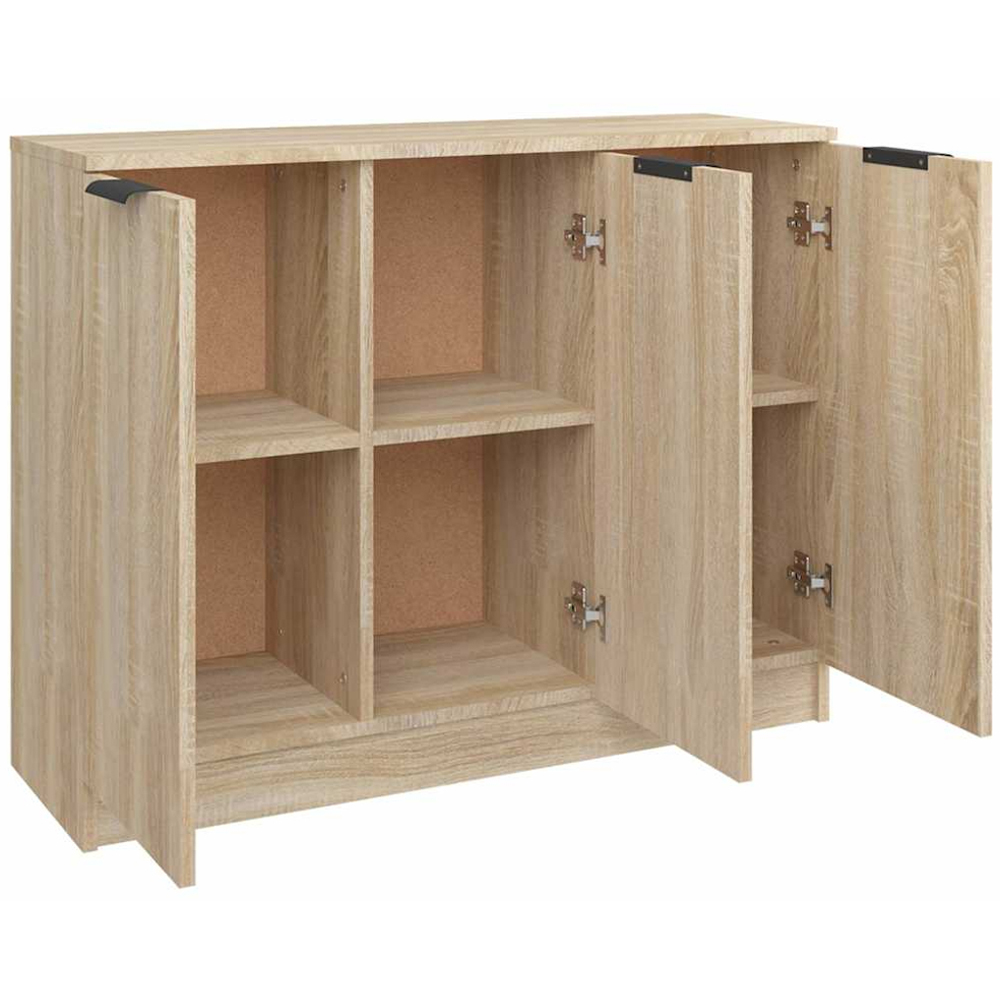 vidaXL 3 Door Sonoma Oak Sideboard Image 7