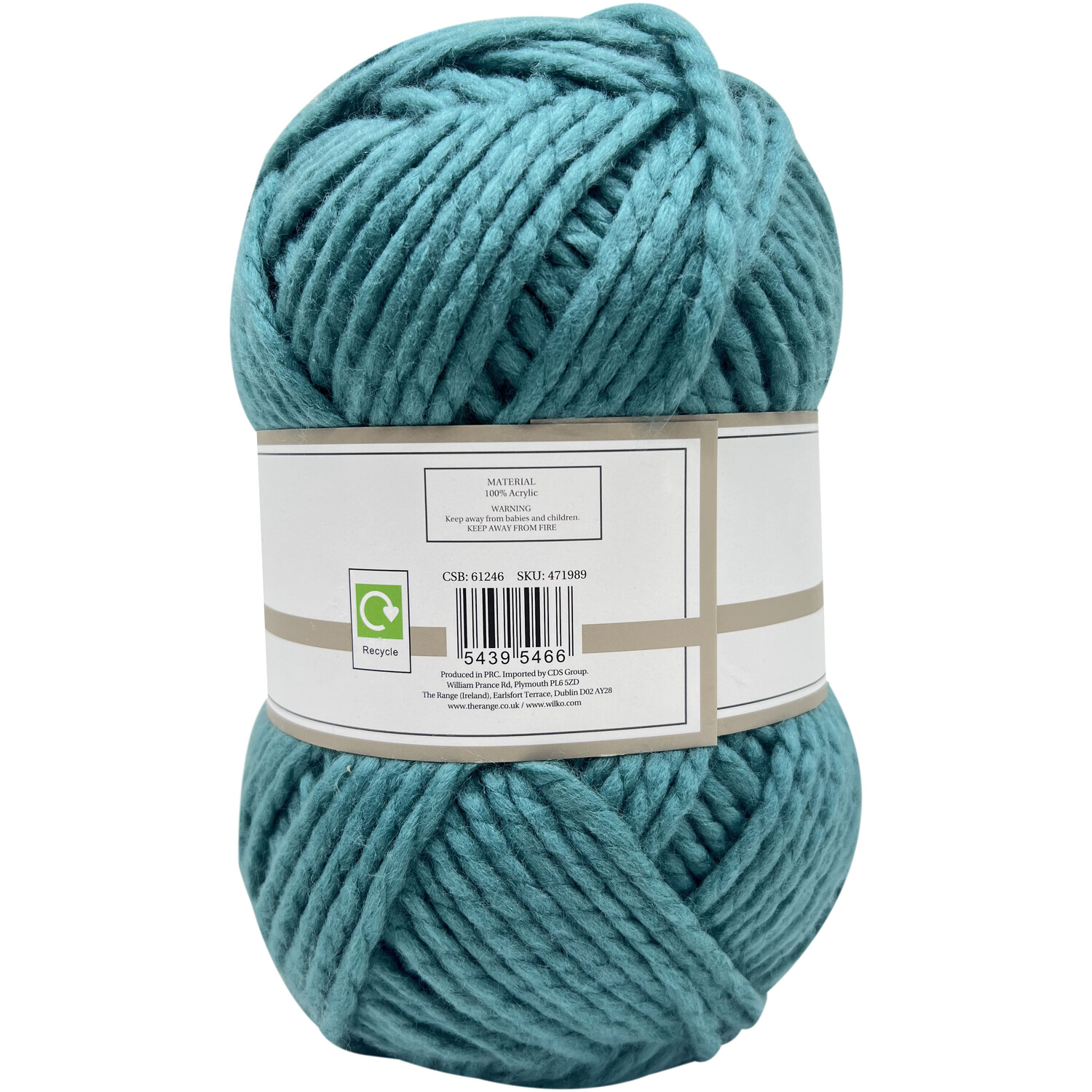 Chunky Knit Yarn Teal Image 2