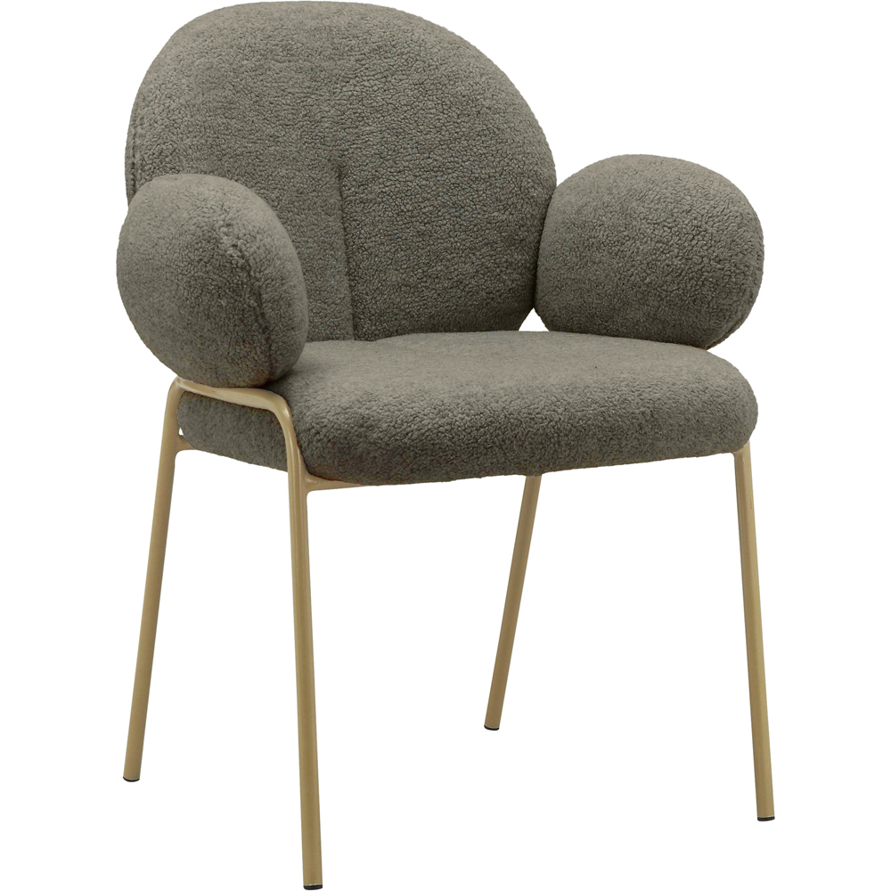 Dorel Iwama Set of 2 Dark Mink Teddy Fabric Dining Chair Image 5