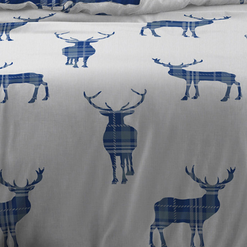 Velosso Single Blue Stag Reversible Duvet Set Image 3