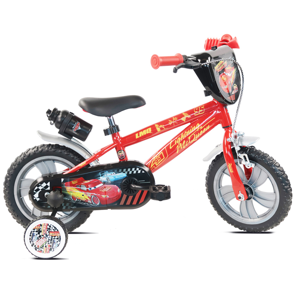Denver Disney Cars 12 inch Kids Bicycle with Stabilisers Image 1