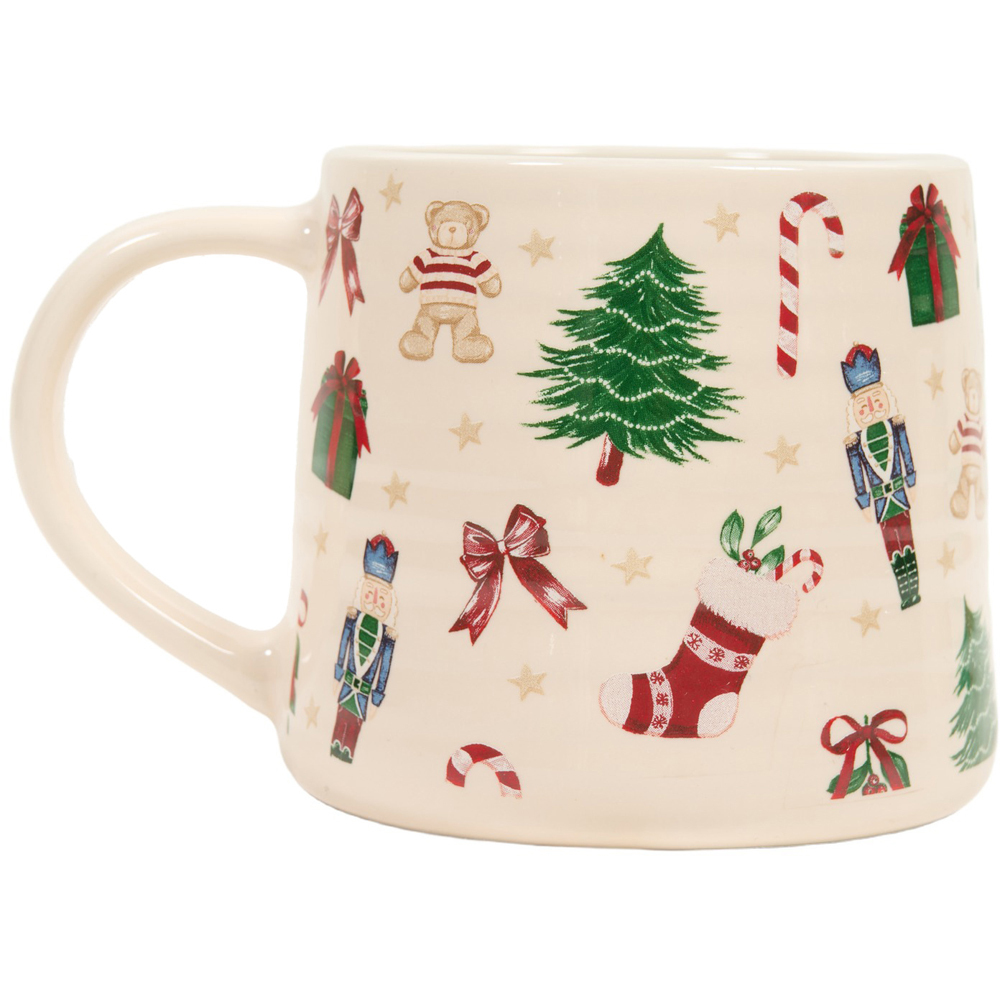 Christmas Print Cream Mug Image 1