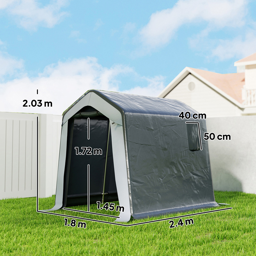 Outsunny  7.8 x 5.9ft  Portable Storage Shed Image 9