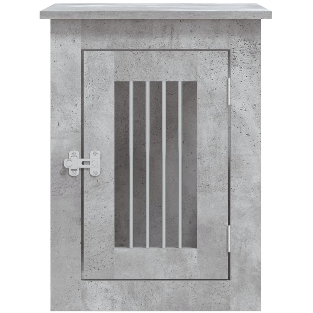 vidaXL Concrete Grey Processed Wood Dog Crate Furniture 45 x 62 x 59cm Image 6
