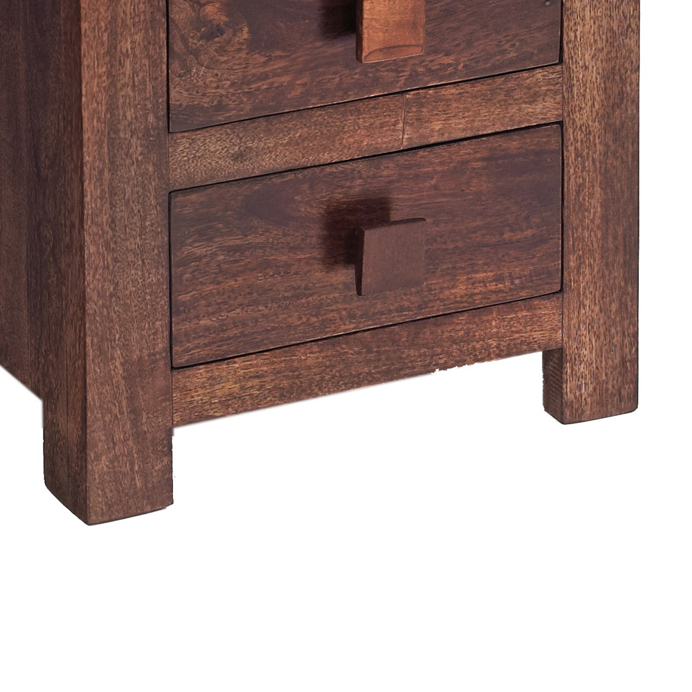 Brooklyn Nihash Toko 3 Drawer Dark Mango Bedside Image 5