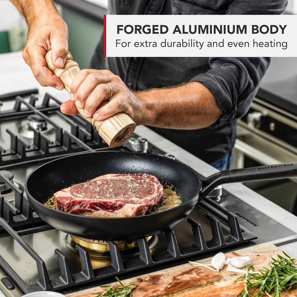 KitchenAid Black Classic Forged Aluminium Frypan Set 20cm and 28cm Image 3
