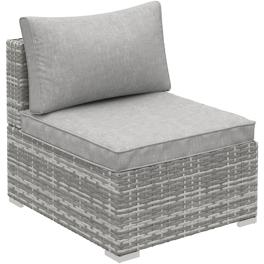 Outsunny Light Grey PE Rattan Single Sofa Chair Image 2