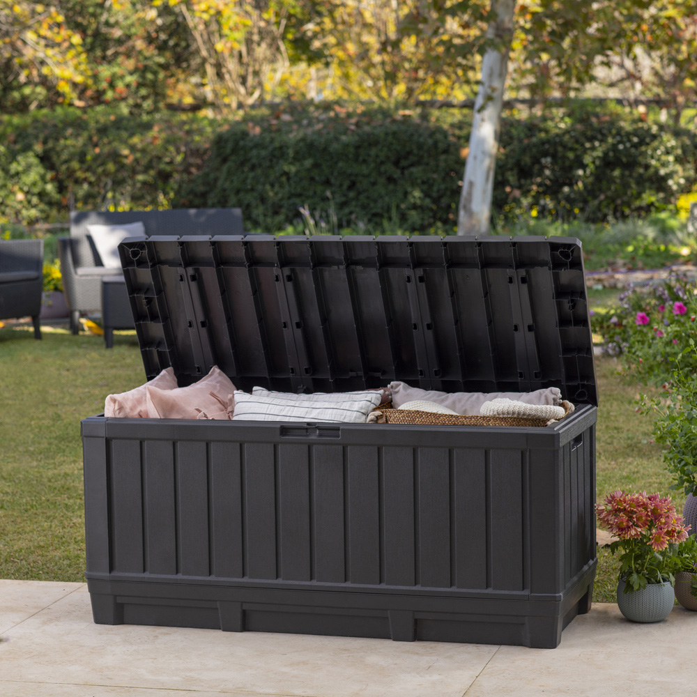 Keter Kentwood 350L Grey Outdoor Garden Storage Box Image 5