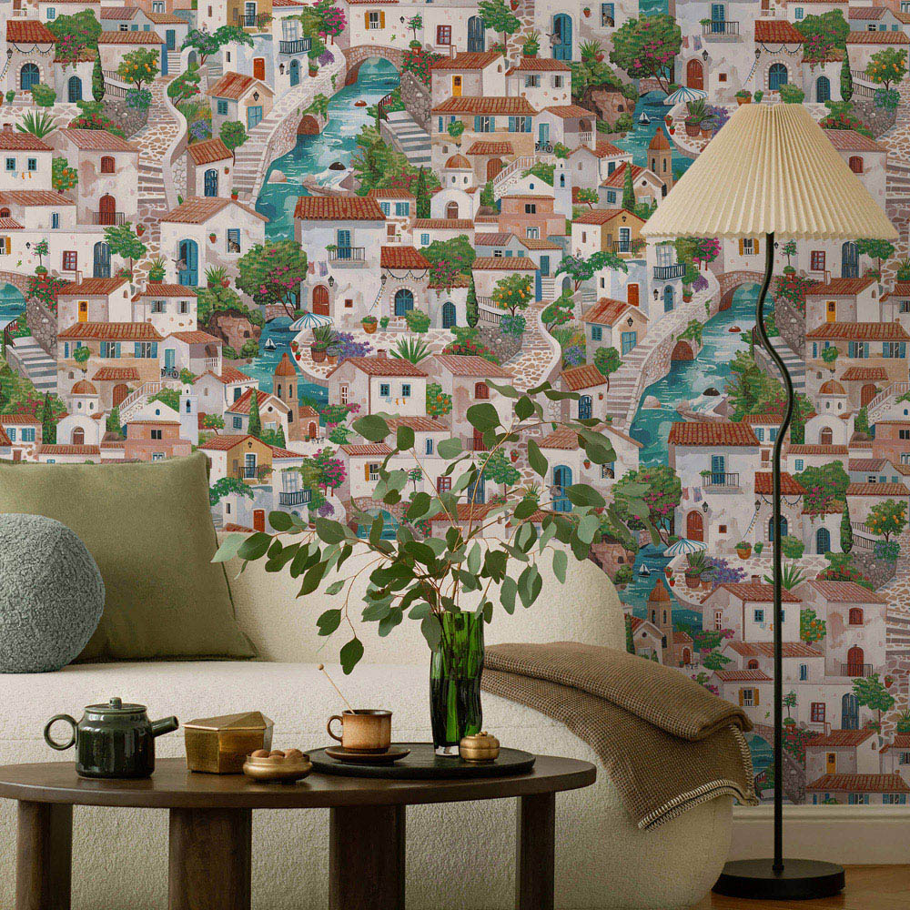 Holden Decor Italian Buildings Multicolour Wallpaper Image 3