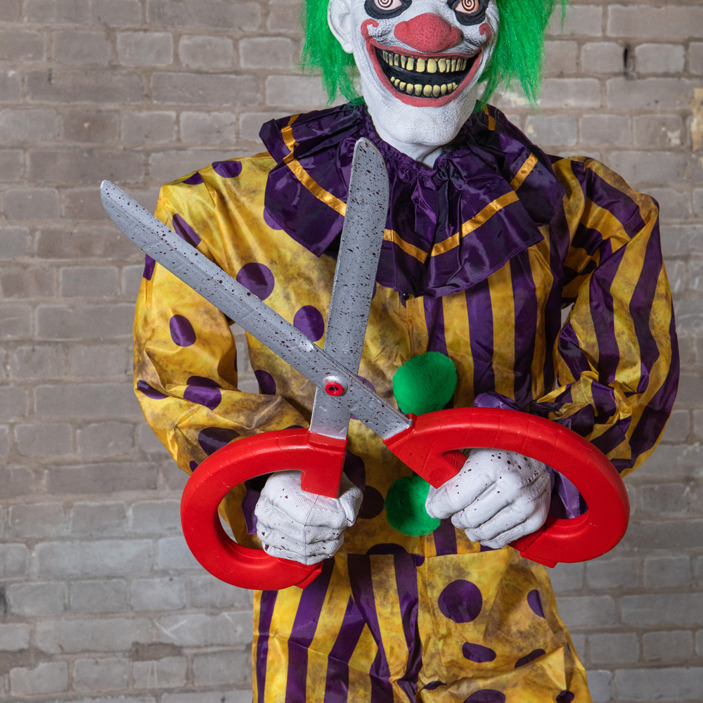 Samuel Alexander Animated Snippers The Clown Prop Halloween Decoration 6ft Image 5