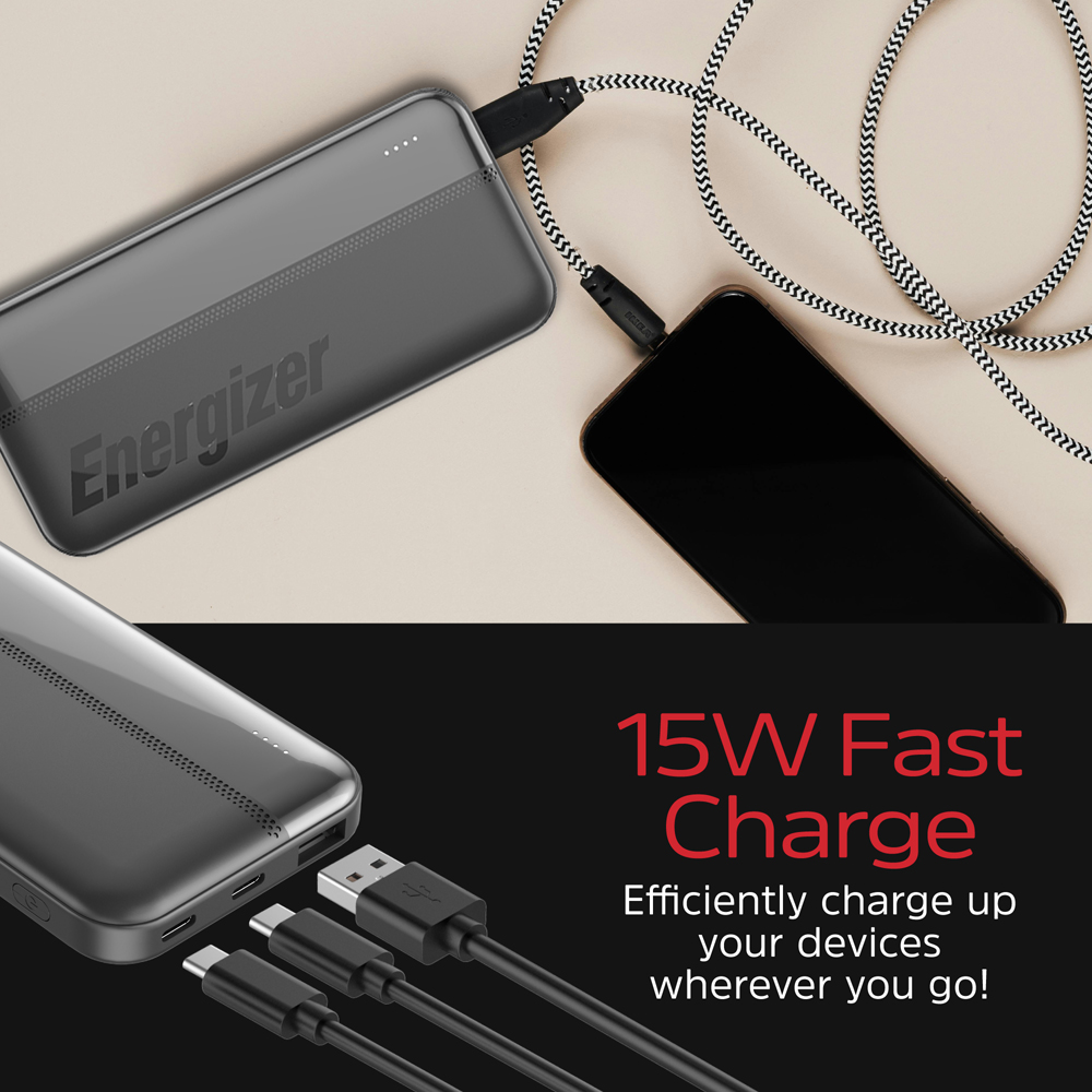 Energizer Black USB-C Power Bank 10000mAh Image 7