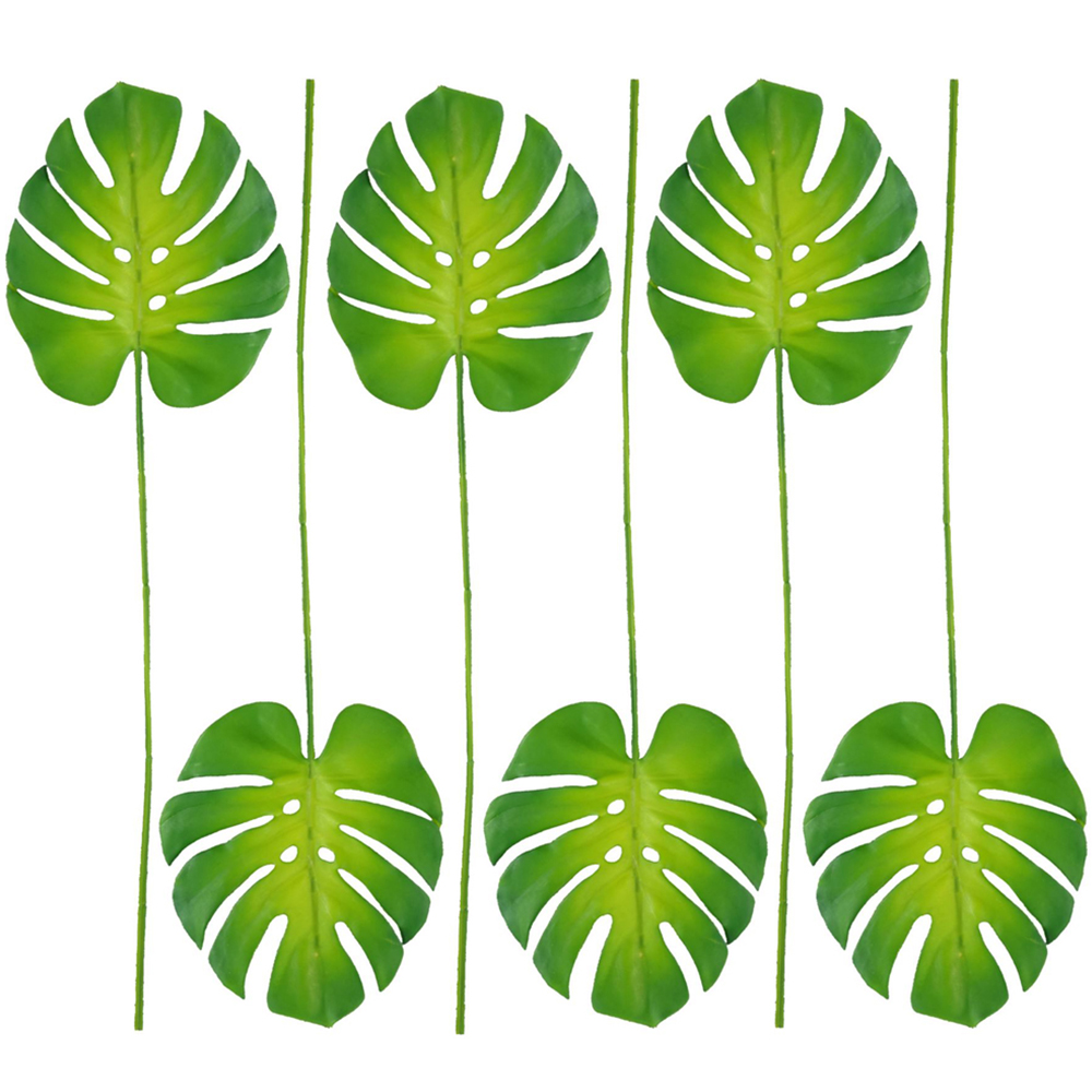 Leaf Monstera Single Stem Artificial Leaf 55cm 6 Pack Image 1