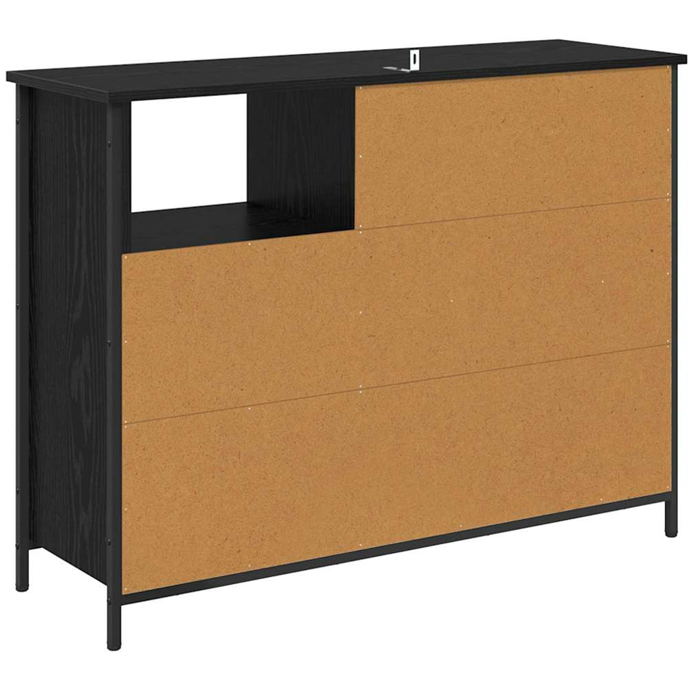 vidaXL 2 Door 3 Shelf Black Oak Sideboard Image 7