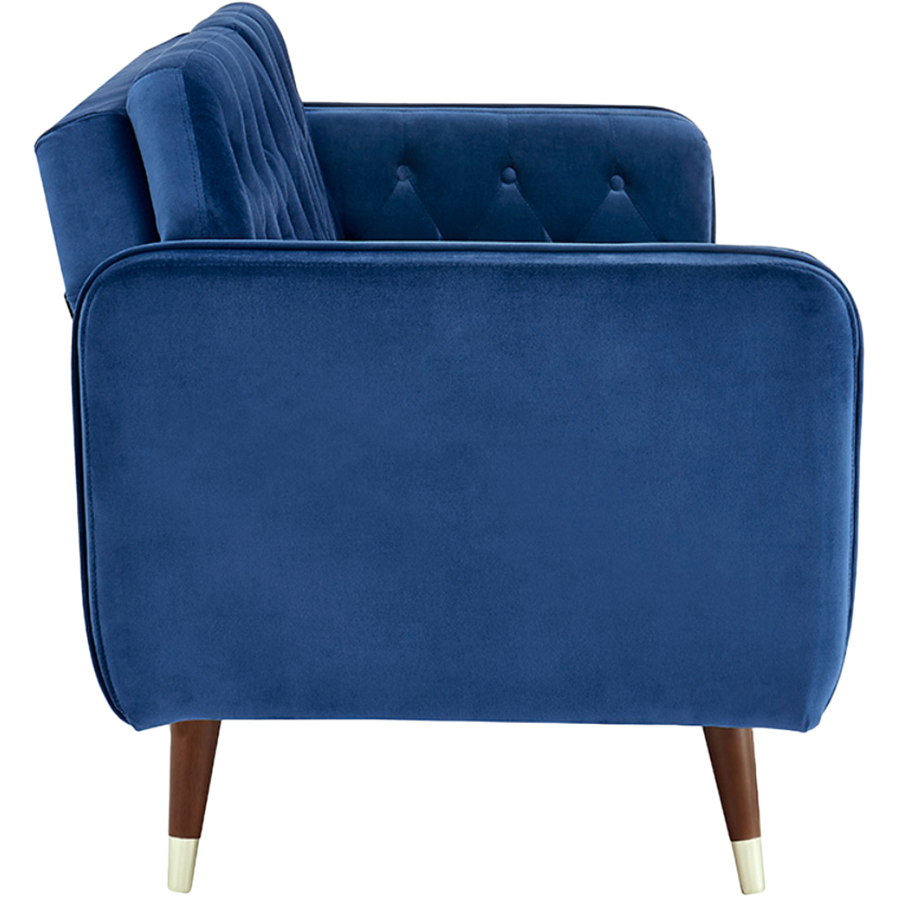 Home Detail Whitby Double Sleeper Dark Blue Velvet Sofa Bed Image 3