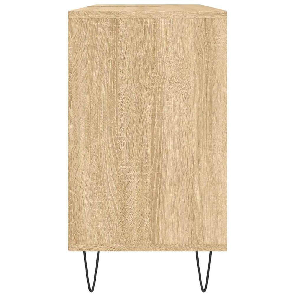 vidaXL Single Door 4 Open Shelf Sonoma Oak Bathroom Cabinet Image 7