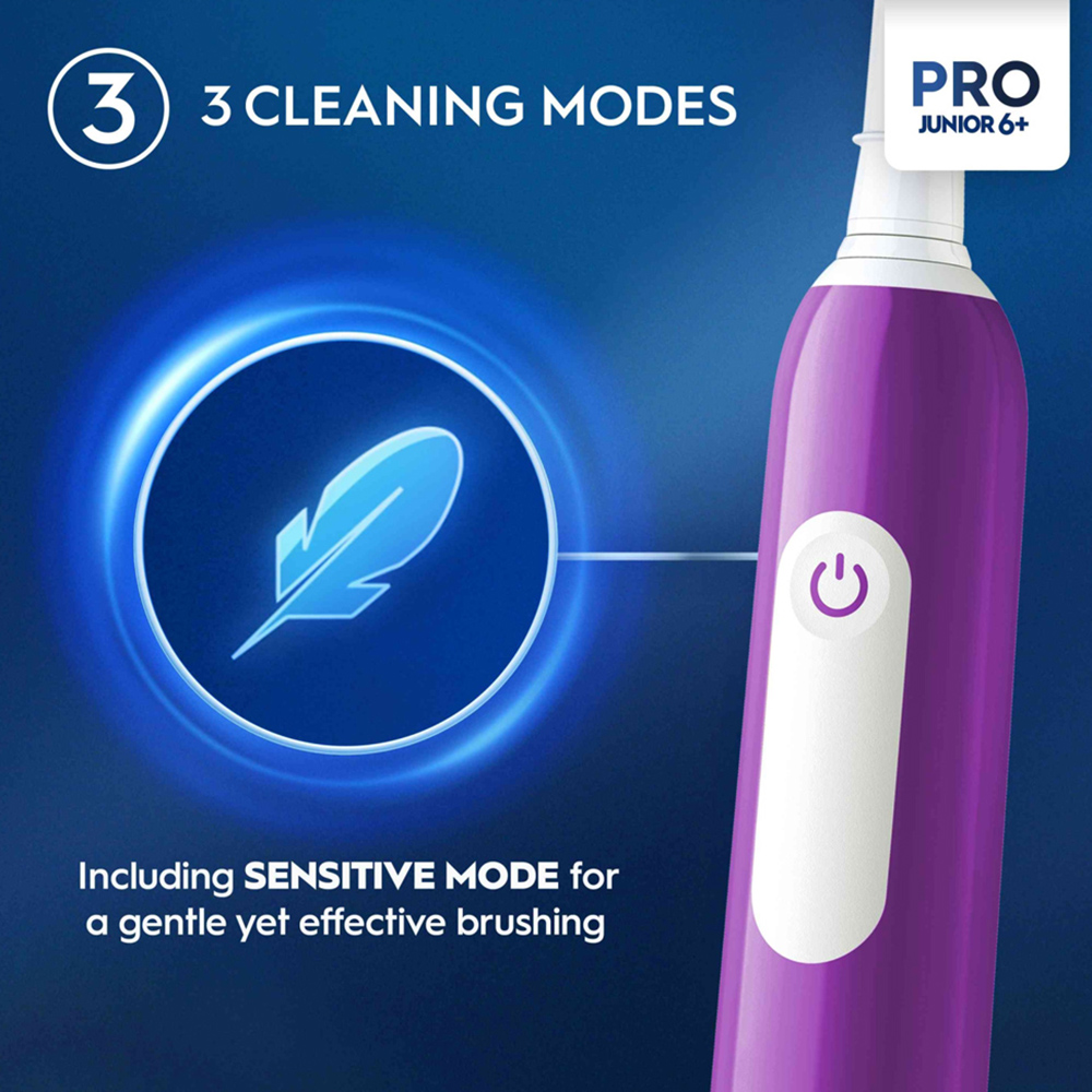 Oral-B Pro Junior Purple Electric Toothbrush Image 3