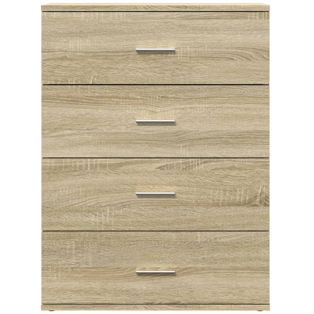 vidaXL 4 Drawer Sonoma Oak Sideboard Image 4