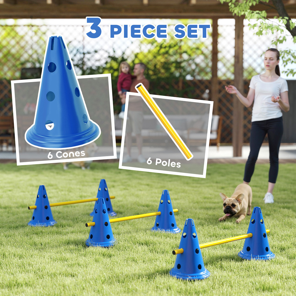 PawHut 6 Piece Blue Dog Agility Equipment Set Image 8