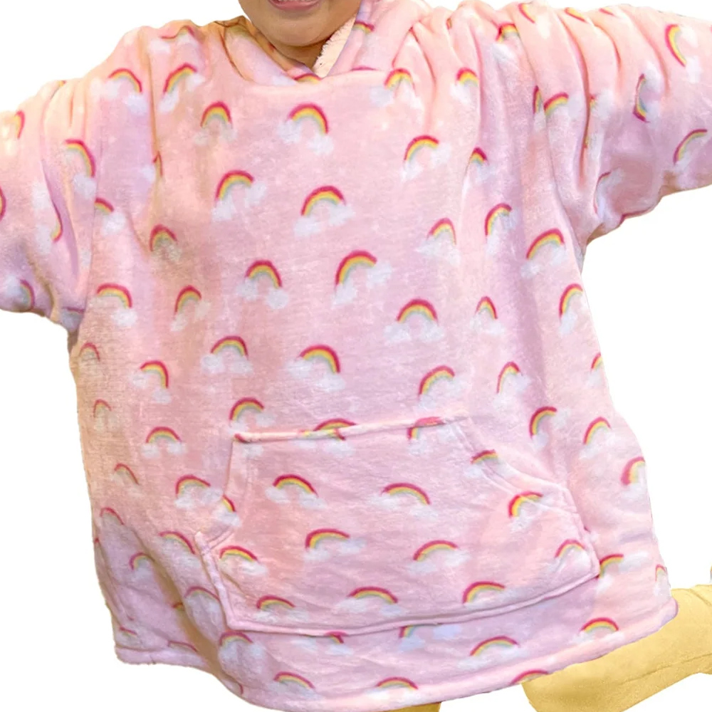 Velosso Kids Rainbow Clouds Hoodie Oversize Image 2