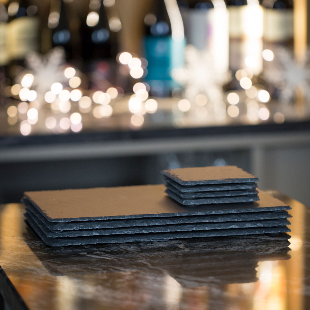 Argon Tableware Square Slate Coaster 10cm 6 Pack Image 5