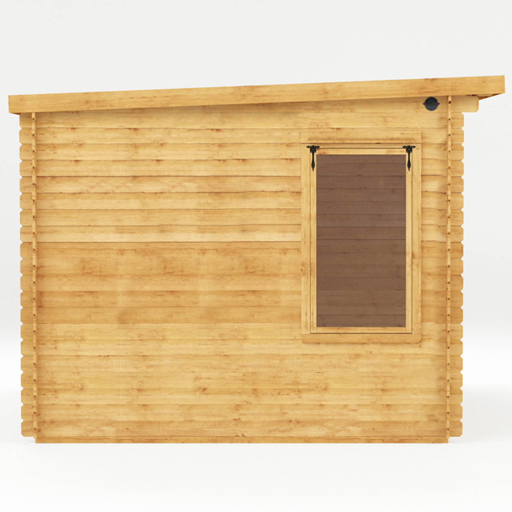 Mercia 16.7 x 9.8ft Double Door Wooden Pent Log Cabin with Side Shed Image 4