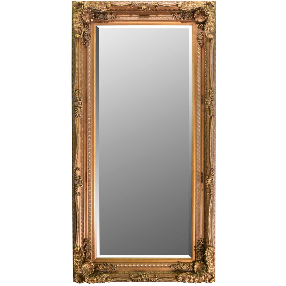 Carved Louis Gold Large Wall Mirror 175 x 84cm Image 1