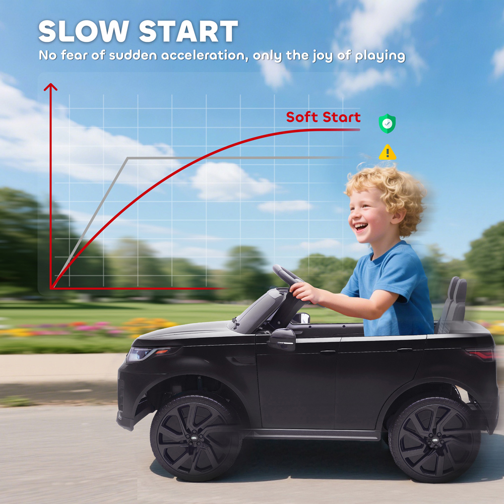 Tommy Toys Black Land Rover Discovery Licensed Kids Electric Car with Remote 12V Image 6