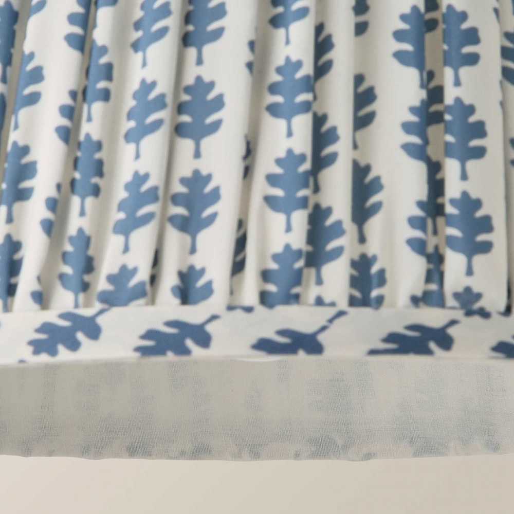 ValueLights Grange Blue Floral Pleated Small Pendant Shade Image 3