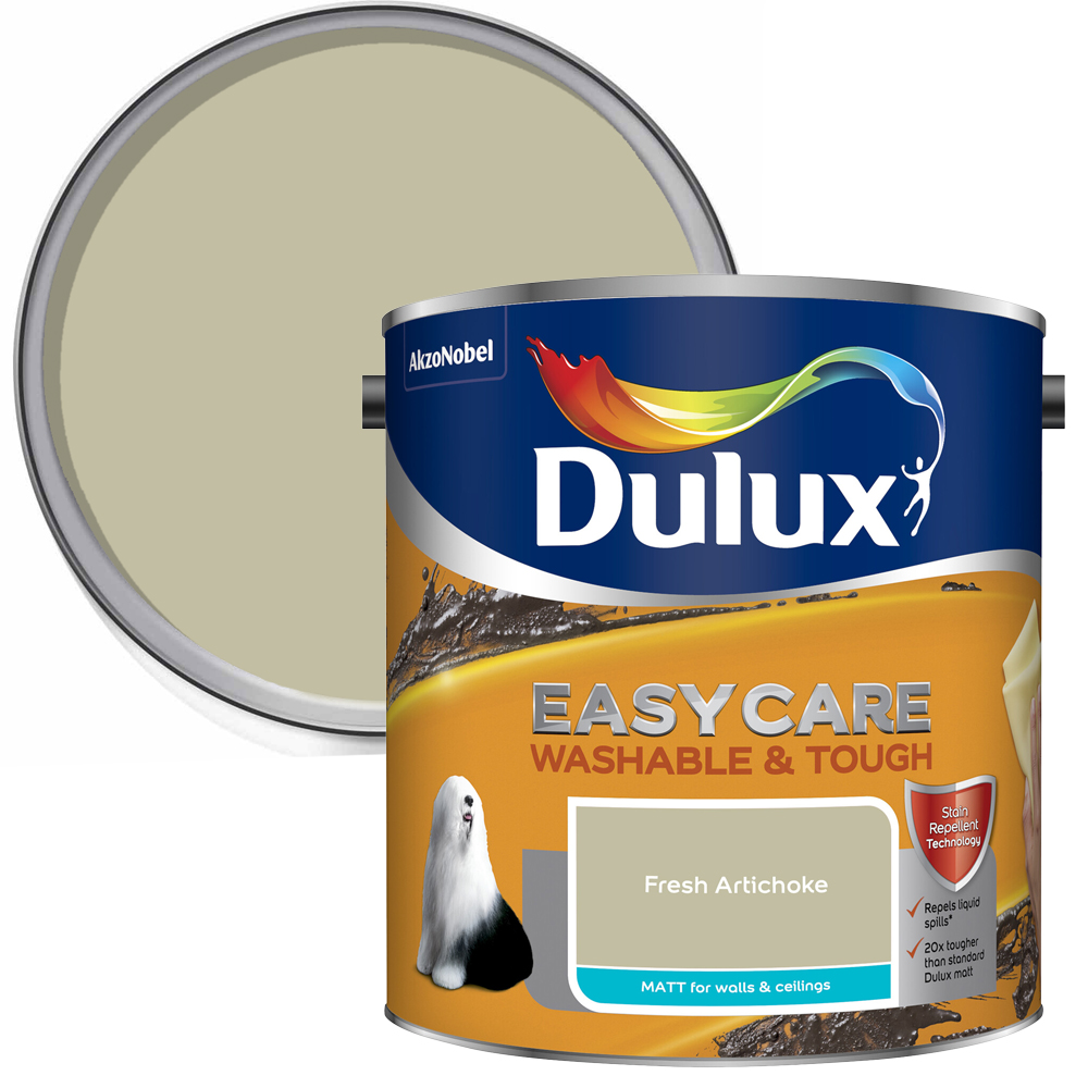 Dulux Easycare Washable & Tough Fresh Artichoke Matt Paint 2.5L Image 1