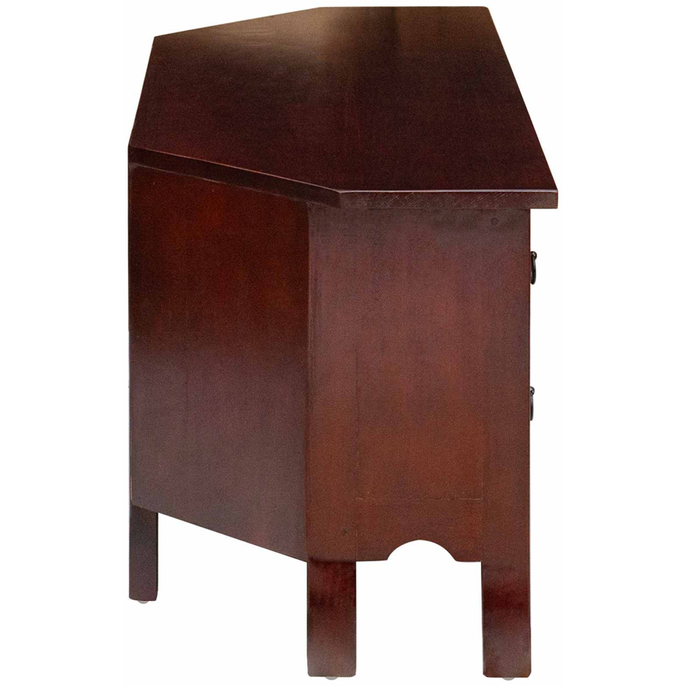 vidaXL 4 Drawer 2 Shelf Brown Solid Mahogany Wood TV Cabinet Image 6