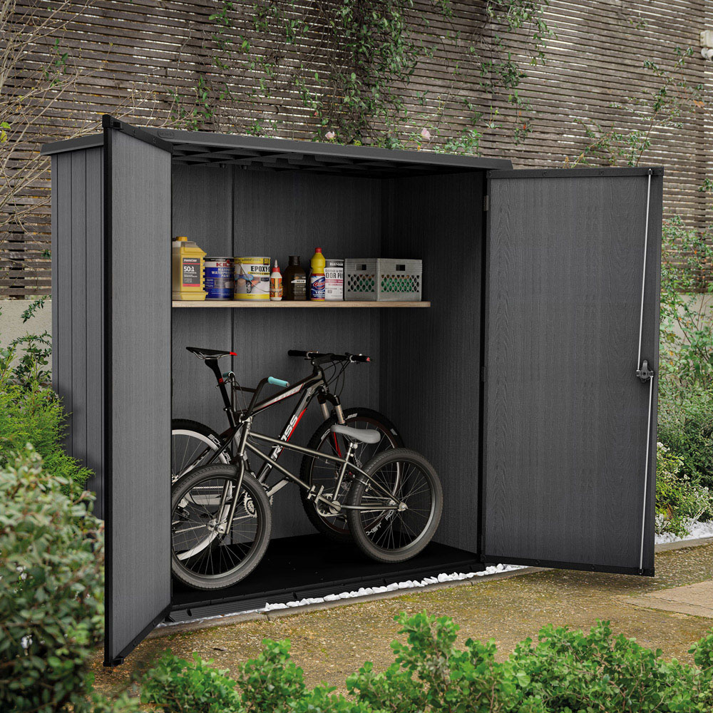 Keter Vertical XL 6 x 3.5ft Grey Garden Shed Image 8