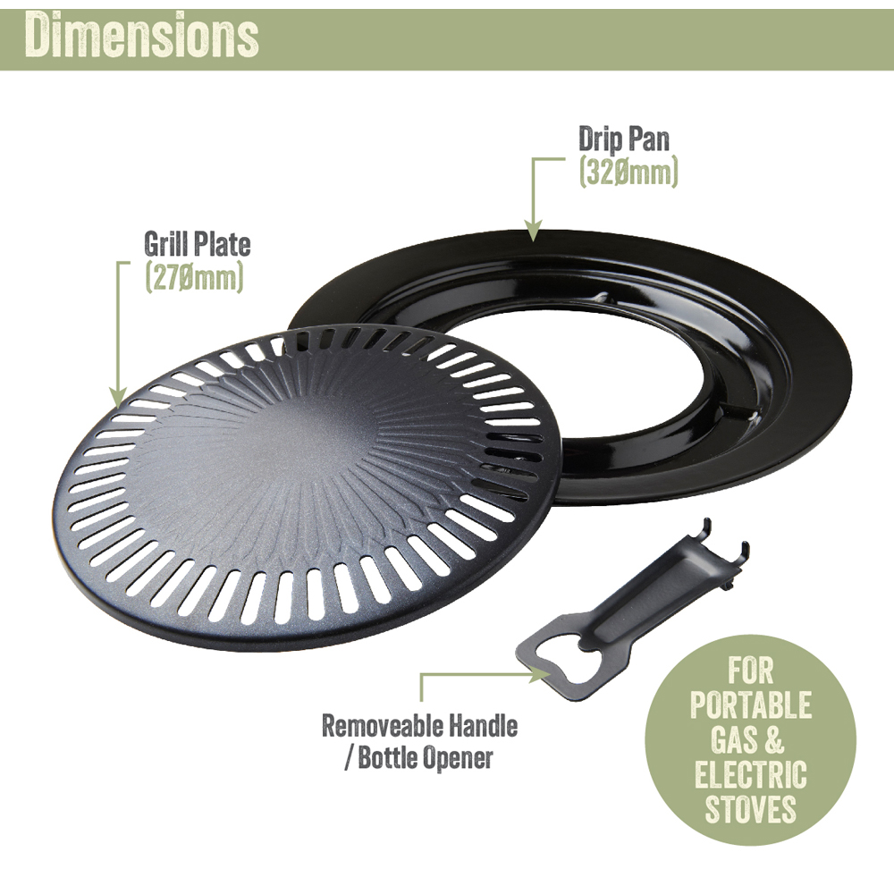 Milestone Camping Portable Non-Stick Grill Plate with Electric Stoves Image 9