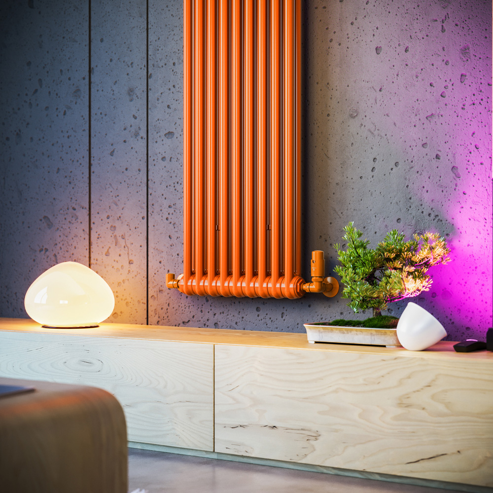 Terma Colorado 3806 BTU Orange Radiator 1800 x 429mm Image 6