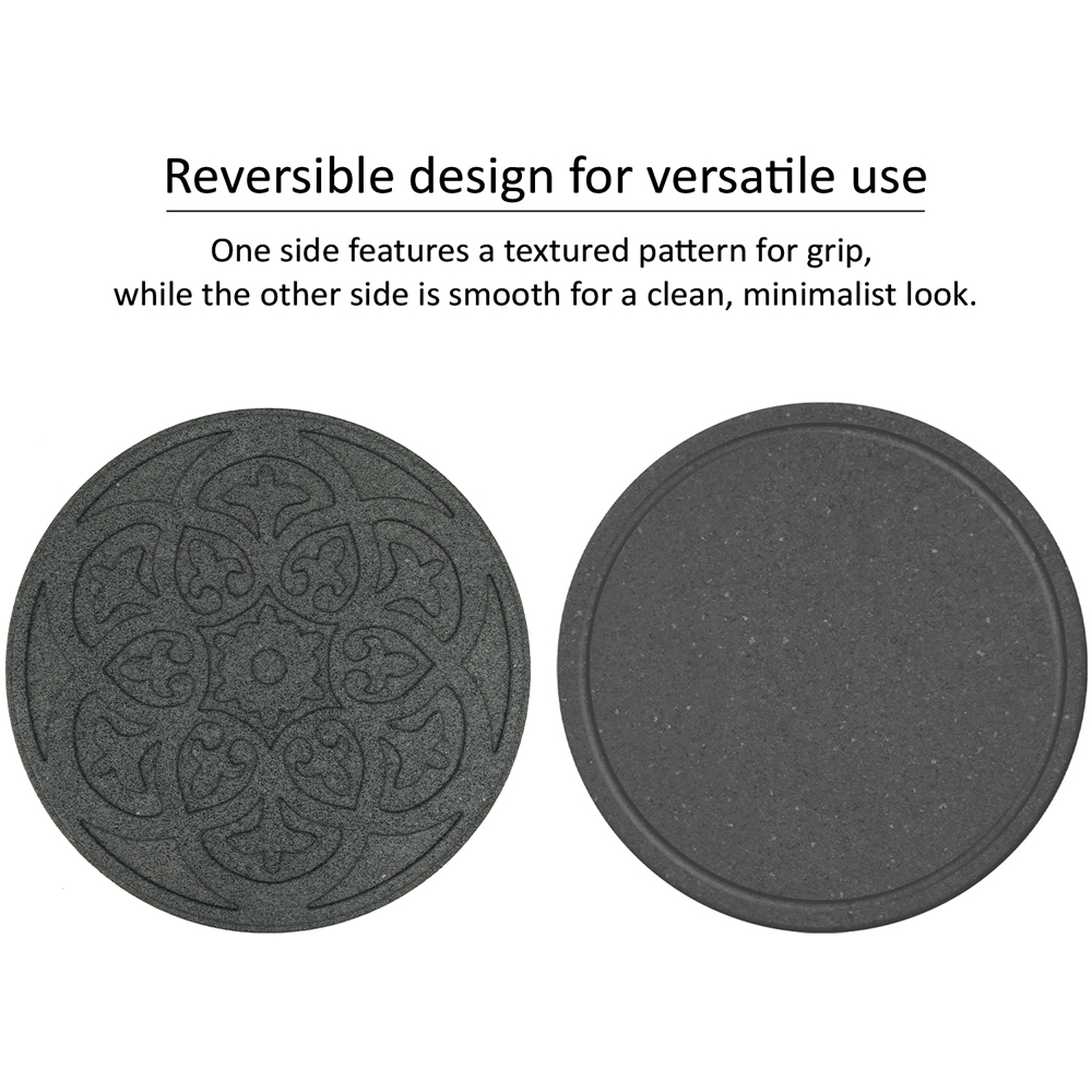 Nicoman Grey Scroll Reversible Garden Stepping Stone 46cm 4 Pack Image 7