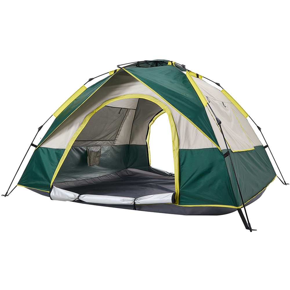 Living and Home UV Resistant Pop Up Camping Tent with Mesh Windows Image 1